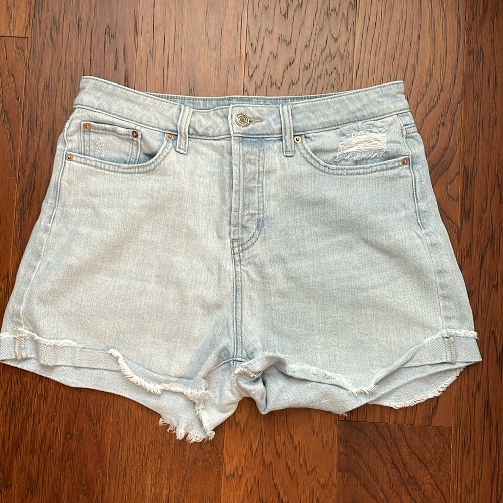 Wild Fable Light Blue Distressed High Rise Denim Jean Shorts Size 6